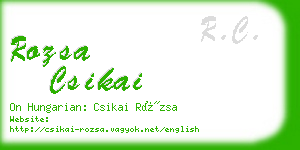 rozsa csikai business card